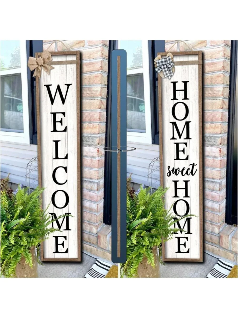 Charming 2-Sided Outdoor Welcome Sign for Front Porch - 45